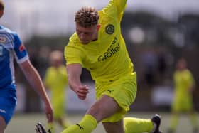 New Lancaster signing Jake Connelly in action against Skelmersdale United (photo: Phil Dawson)