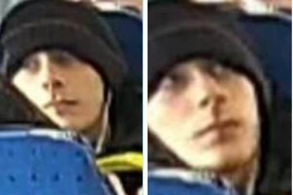 Police want to speak to this young man after a train conductor was punched in the face on board a train at Kirkham and Wesham railway station shortly after 3pm on Monday, April 10