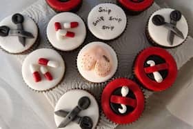 Chorley man Gary Taylor returned home from having 'the snip' to find his mum had baked him these special cupcakes!