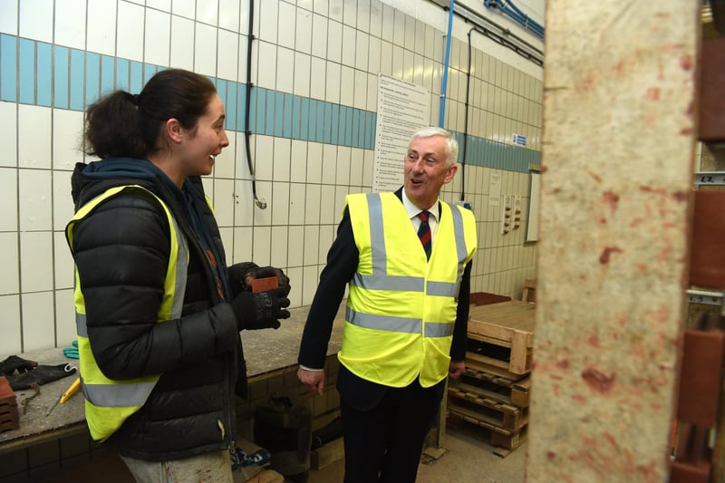 Sir Lindsay Hoyle was delighted to have the opportunity to chat with staff during his visit to façade manufacturer Shackerley in Euxton