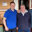 Winner of the qualifying competition at St Joseph's Gary Timlin (left, Scott Taylor (right) with competition organiser Stewart Kenyon