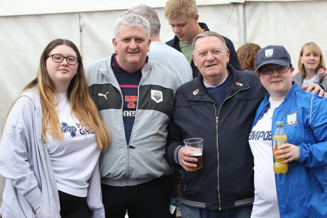 PNE supporters have a drink ahead of the Middlesbrough game