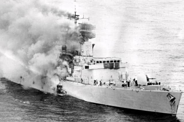 20 sailors were killed when HMS Sheffield was sunk by an Argentinian Exocet missile.