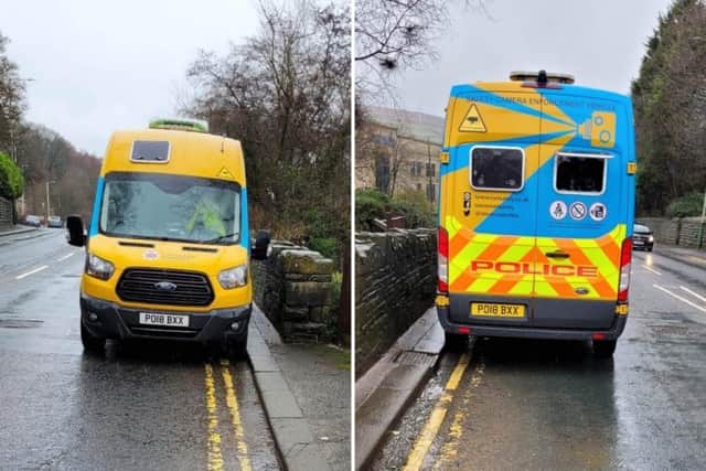 Lancashire Police have admitted that an 'error was made' after a speed camera van was spotted parked on double yellow lines in Bacup on Tuesday (January 3). Picture credit: Costy Costin