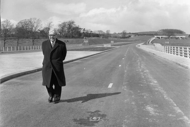 Opening of the Preston bypass - now M6. The gentleman is Dr Charles Hill from Talbot Archives