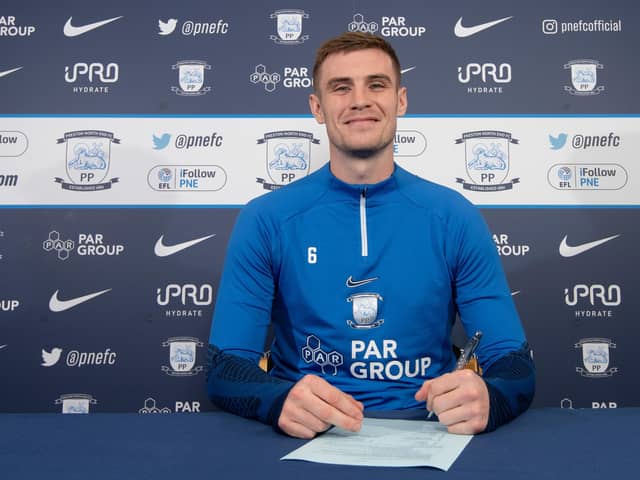 Liam Lindsay signs new two-and-a-half-year deal at PNE. Credit: PNEFC/Ian Robinson