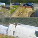 Police and CSI investigating the boy's death at a home in Staining Road, Normoss on Friday, August 4, 2023