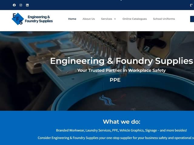 Engineering and Foundry Supplies new website.