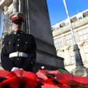 Remembrance Day service at Preston war memorial 2021.