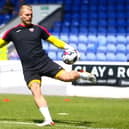 Connor Ripley made good saves from Cameron Brannagan and Matty Taylor Picture: Morecambe FC