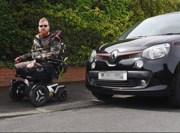 Anthony says drivers parking on drop kerbs are blocking wheelchair users.