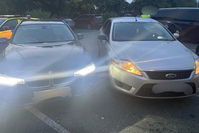 This Ford Mondeo had been involved in two robberies using weapons in the Blackpool area on August 14.
The vehicle was stopped using pre emptive tactics in the Skelmersdale area and both the driver and passenger were arrested and weapons recovered.
