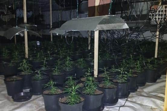A cannabis factory was on the first floor of a derelict building in Avenham Lane, Preston (Credit: Lancashire Police)
