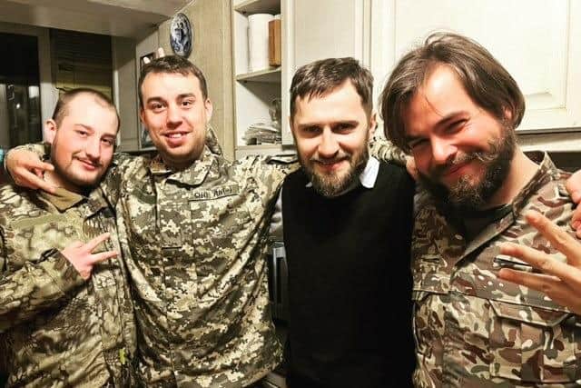 Kyle and his fellow war volunteers in Ukraine