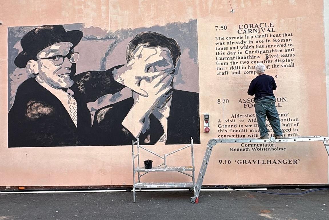 Landmark mural under way to celebrate Eric Morecambe’s 100th birthday