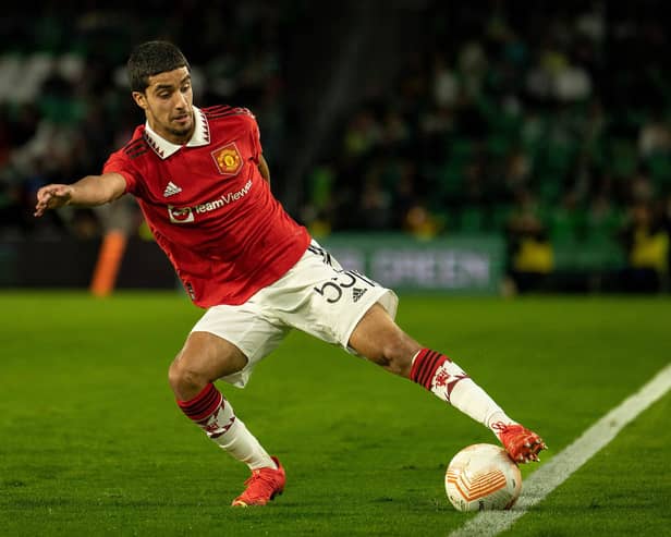 Zidane Iqbal in action for Manchester United