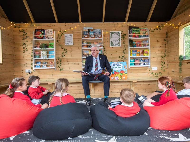 An insight into the world of politics for pupils at Balshaw Lane Community Primary School courtesy of the Commons Speaker and the Mr Men and Little Miss characters