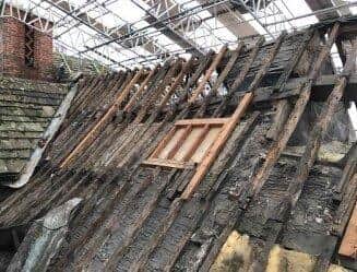 It was only when the slates were removed from the roof of the cottage at Astley Hall that the extent of the necessary repairs was revealed (image: Chorley Council)