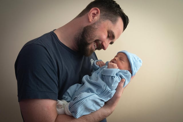 George Albert Quinn, born April 26 at 9.33pm, weighing 7lb, to Elliot Quinn and Eleanor Andrew from Ashton.