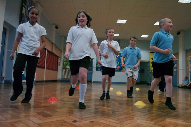 Keeping fit at Holme Slack Community Primary School, Preston