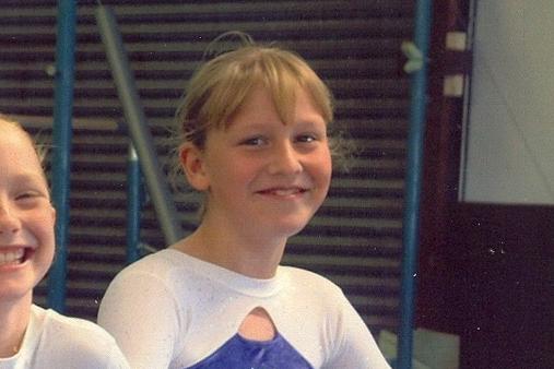 Elite athlete Holly Bradshaw, who specialises in pole vault, is pictured here as a youngster with the Flic Flac gymnasts