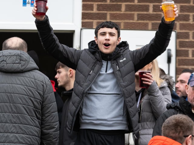 PNE fans before the game against Burnley