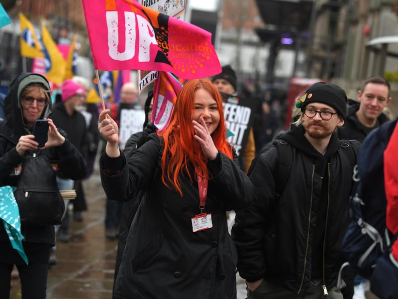 Trade unions gathering at Preston Flag Market
