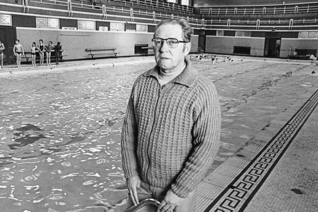 Assistant superintendent at the baths Mr Bill Bradley who in 1985 had worked at the leisure hall for 25 years - he was despairing at council indecision over the future of the baths and the lack of investment to bring it into the present day