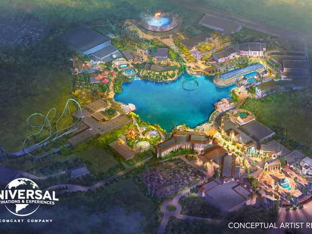 Artist rendering issued by Universal Destinations & Experiences of the first Universal theme park in Europe. Picture: Universal Destinations & Experiences