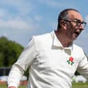 Former Lancashire and England cricketer turned commentator David Lloyd made an appearance for Lancashire Over 70s against Staffordshire at Leyland Cricket Club. Photo: Kelvin Lister-Stuttard