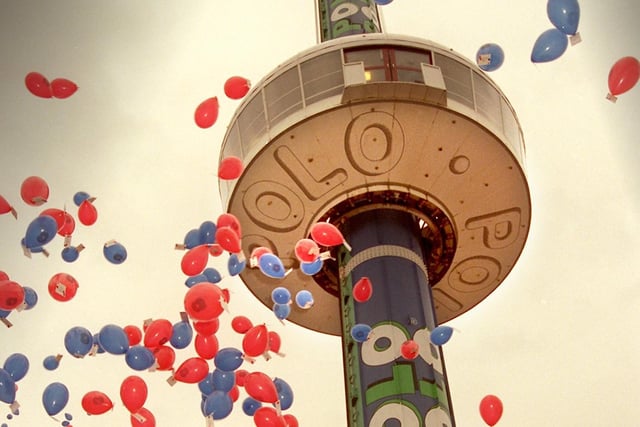 A sight you will never see again - Morecambe's Polo Tower, pictured in 1999