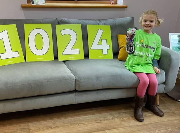 Author of 'The Teeny Tiny Plumber' six-year-old Evie Mayren raised £1,024 for Derian House where her younger sister Martha was treated
