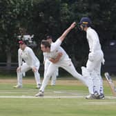 Photo Neil Cross;  St Annes CC v Garstang - Ian Walling bowling for Garstang