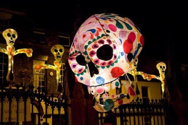 Day of the Dead was a theme at the first Light Up Lancaster in 2012. Photo by Darren Andrews.