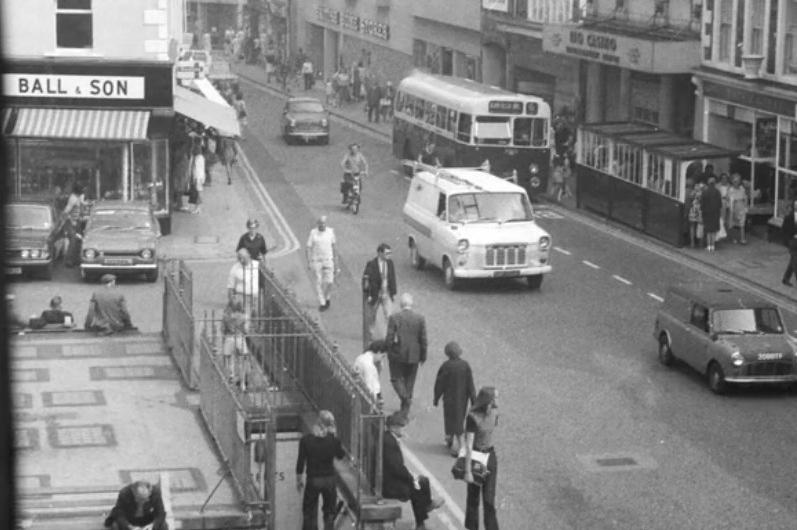 Market Street before pedestrianisation in the Seventies.