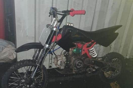 An off-road bike was seized by police in Preston (Credit: Lancashire Police)