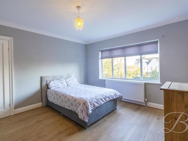 All four bedrooms are well presented and boast central heating radiators. This one looks out on the front of the property.