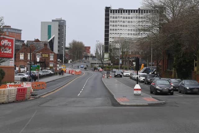 The new-look Ringway with its segregated cycle lane