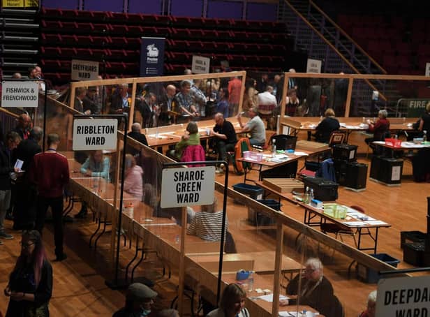 The vote count for the Preston City Council elections at the Guild Hall earlier this month - Jonty Campbell stood in the Ribbleton ward