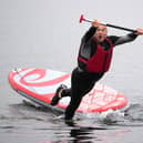 Lib Dem leader Sir Ed Davey falls into lake.