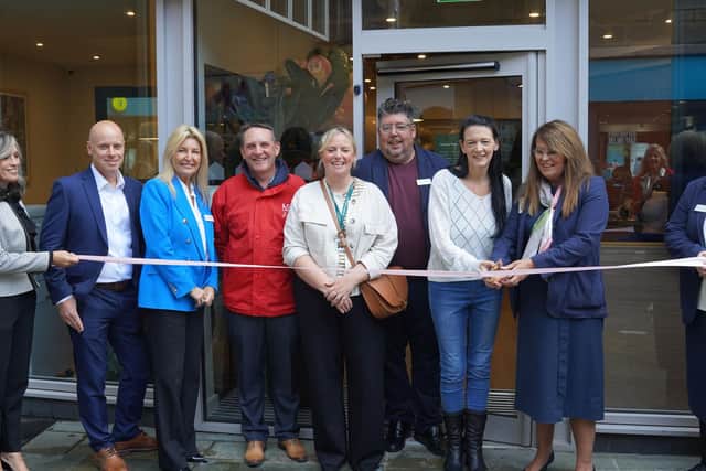 Furness Building Society and charity partner, Team Reece cut a ribbon to celebrate the refurbishment of the branch.