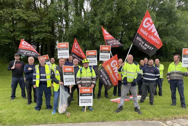 225 GMB members are striking, in the first industrial action at the site for 50 years.