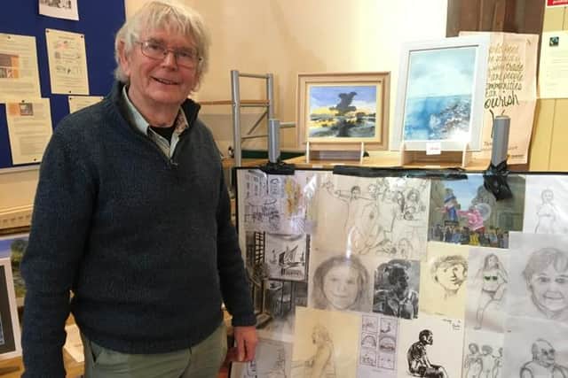 Will Huxham pictured at his exhibition at St Paul's Church, Marton