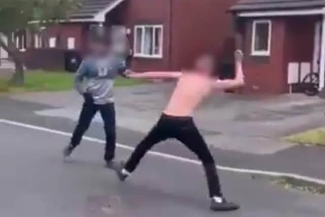 The Morecambe fight was filmed and shared on social media.