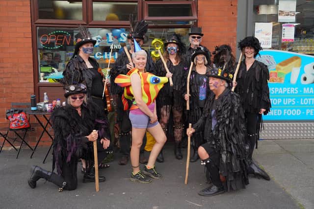 "Stone The Crows" helping Tulketh Chippy get into the swing of things