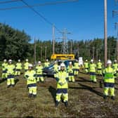 Electricity North West engineers working to keep supplies running.