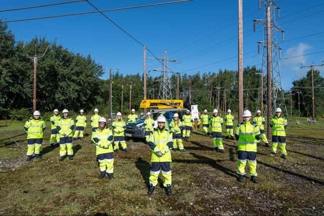 Electricity North West engineers working to keep supplies running.