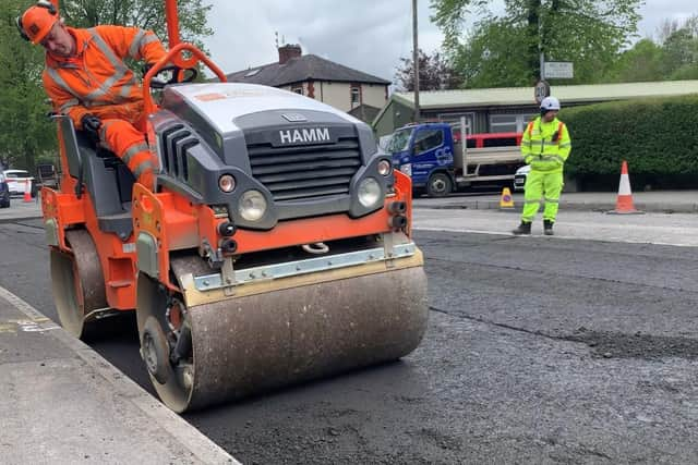 The material from the Samlesbury runway has been used on roads in all corners of Lancashire - including here, on Burnley Road in Rossendale