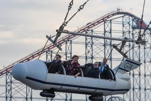 Attendees to Blackpool Pleasure Beach Season Launch 2022 try out some of the rides following the launch. Photo: Kelvin Stuttard
