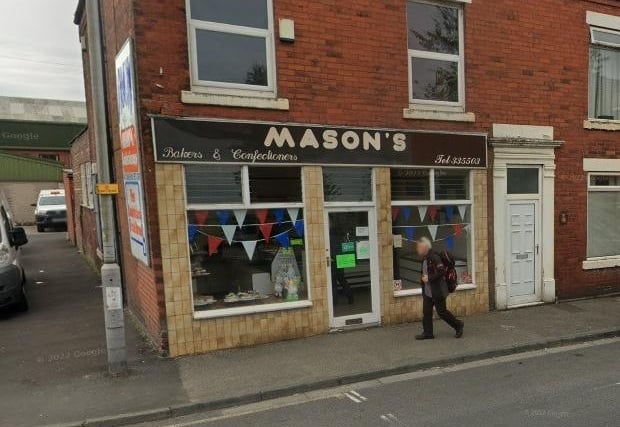 Mason's Bakers & Confectioners on School Lane, Bamber Bridge, has a 4.8 out of 5 rating from 83 Google reviews